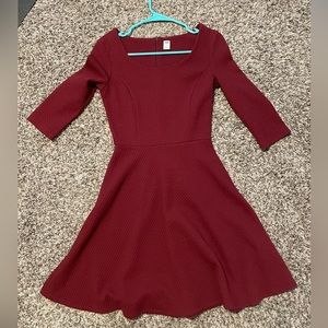 Old Navy Maroon Long Sleeve Dress
